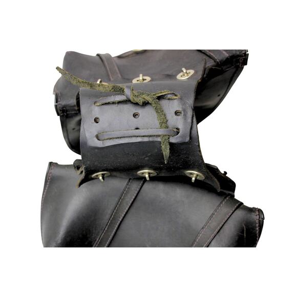 Vintage ACE Removable Black Leather Motorcycle Saddle Bags • Cruisers & Classics - Picture 4 of 7